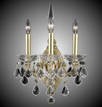 American Brass & Crystal WS9393-A-01G-PI - Three Light Wall Sconce
